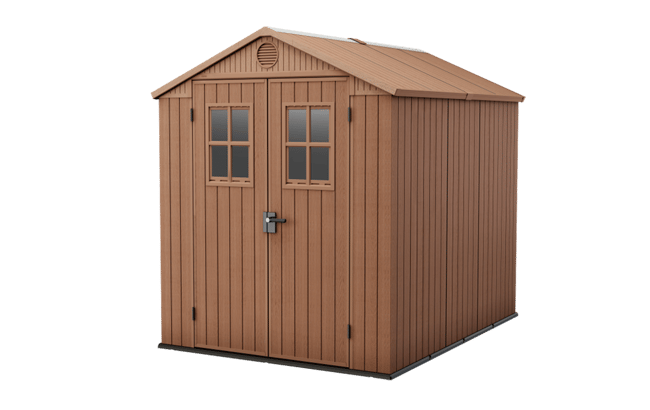 Caseta de exterior Darwin 6x8. 190x244x221 cm y 4,5m2 - Marrón madera